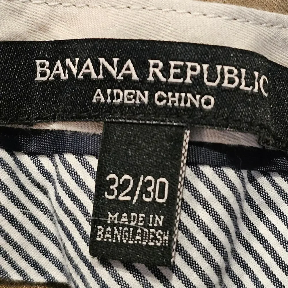 Banana Republic Aiden Chino Flat Front Pants 32/30